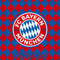 拜仁慕尼黑队徽 - 红蓝相间的菱形格子图案